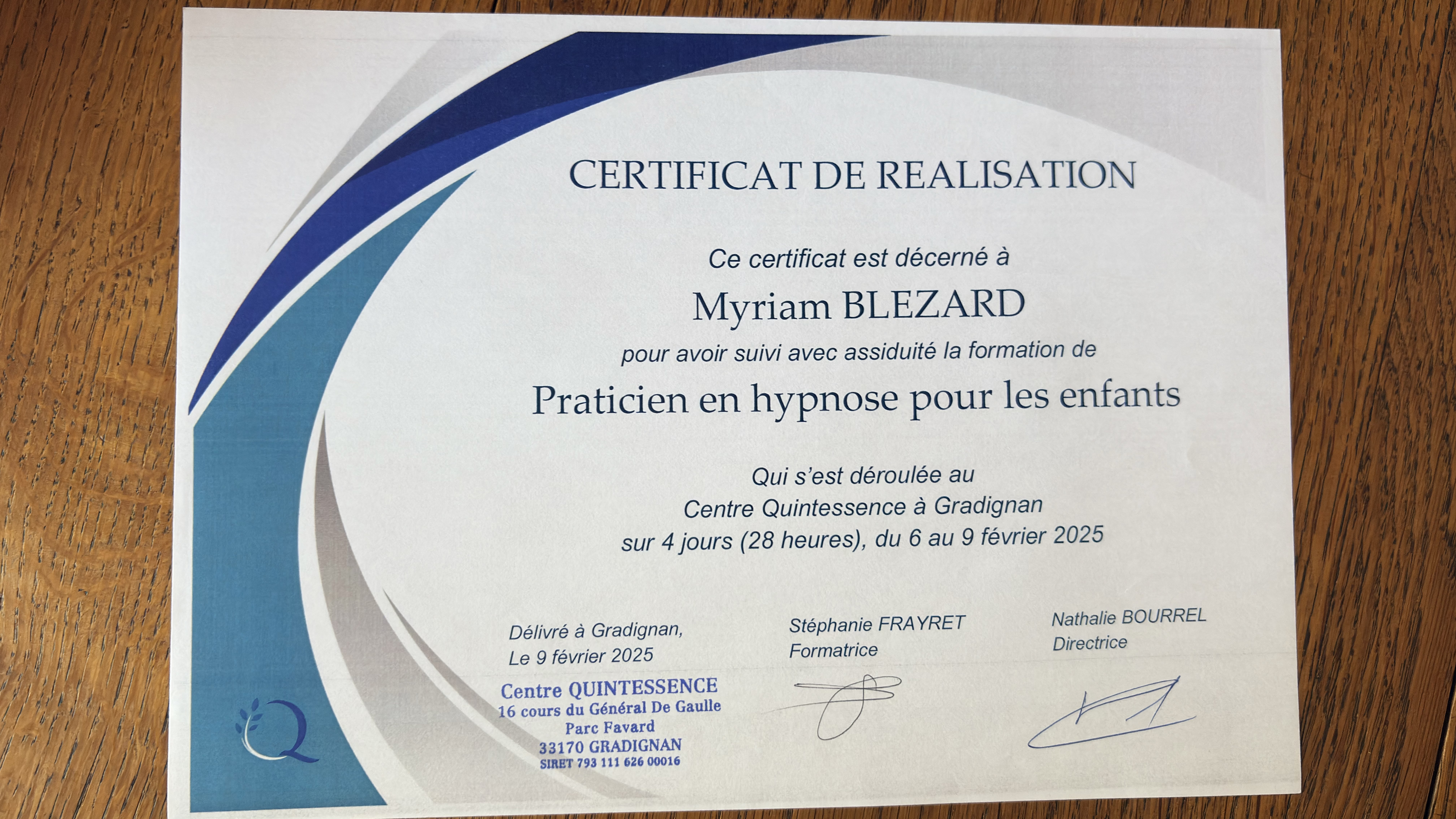 Cabinet d'hypnose de Myriam Blezard à Pessac