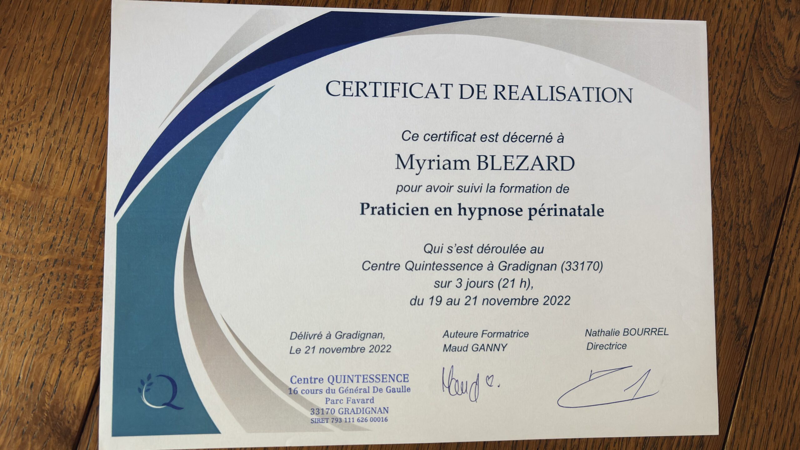 Cabinet d'hypnose de Myriam Blezard à Pessac