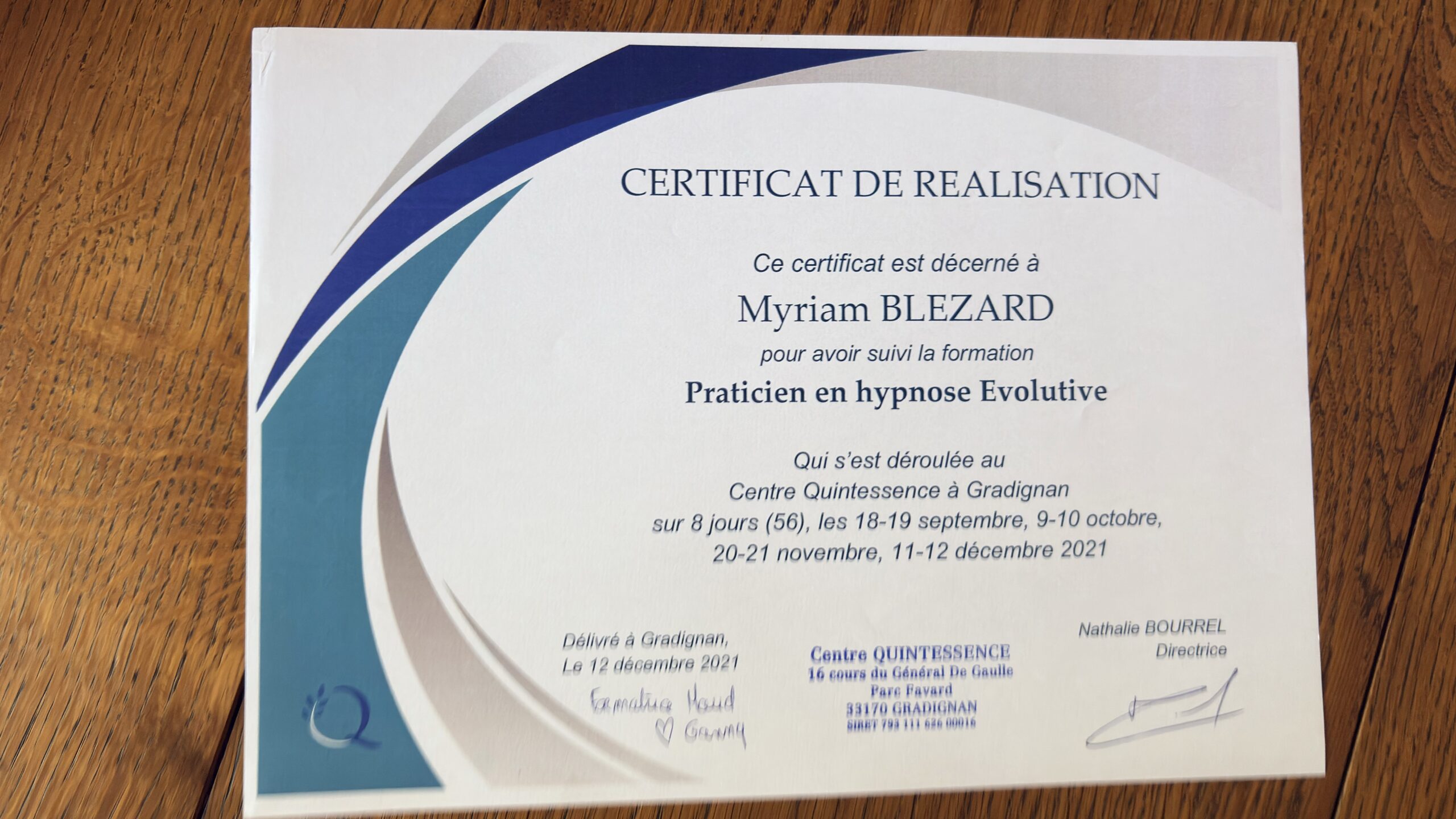 Cabinet d'hypnose de Myriam Blezard à Pessac