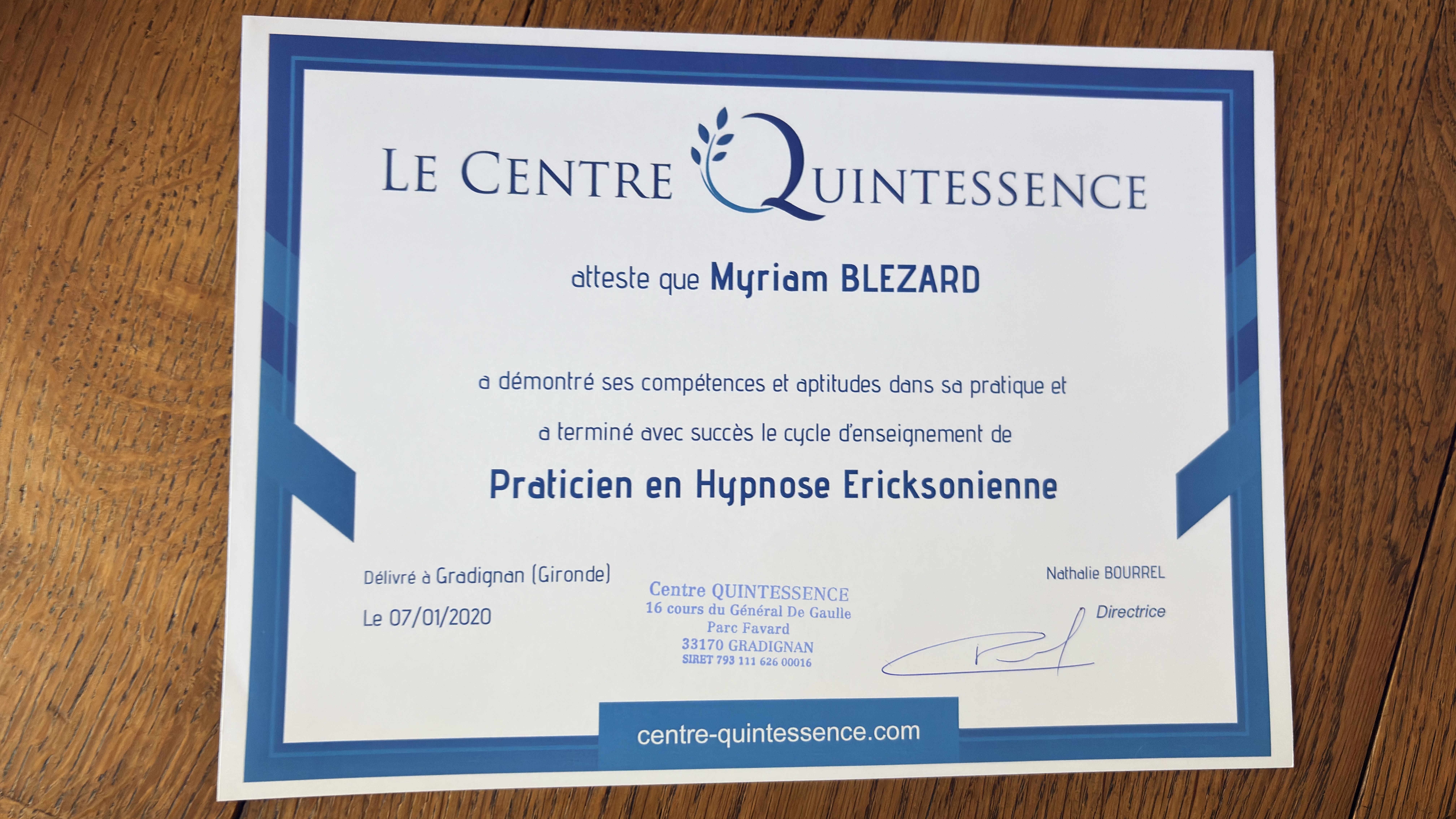 Cabinet d'hypnose de Myriam Blezard à Pessac