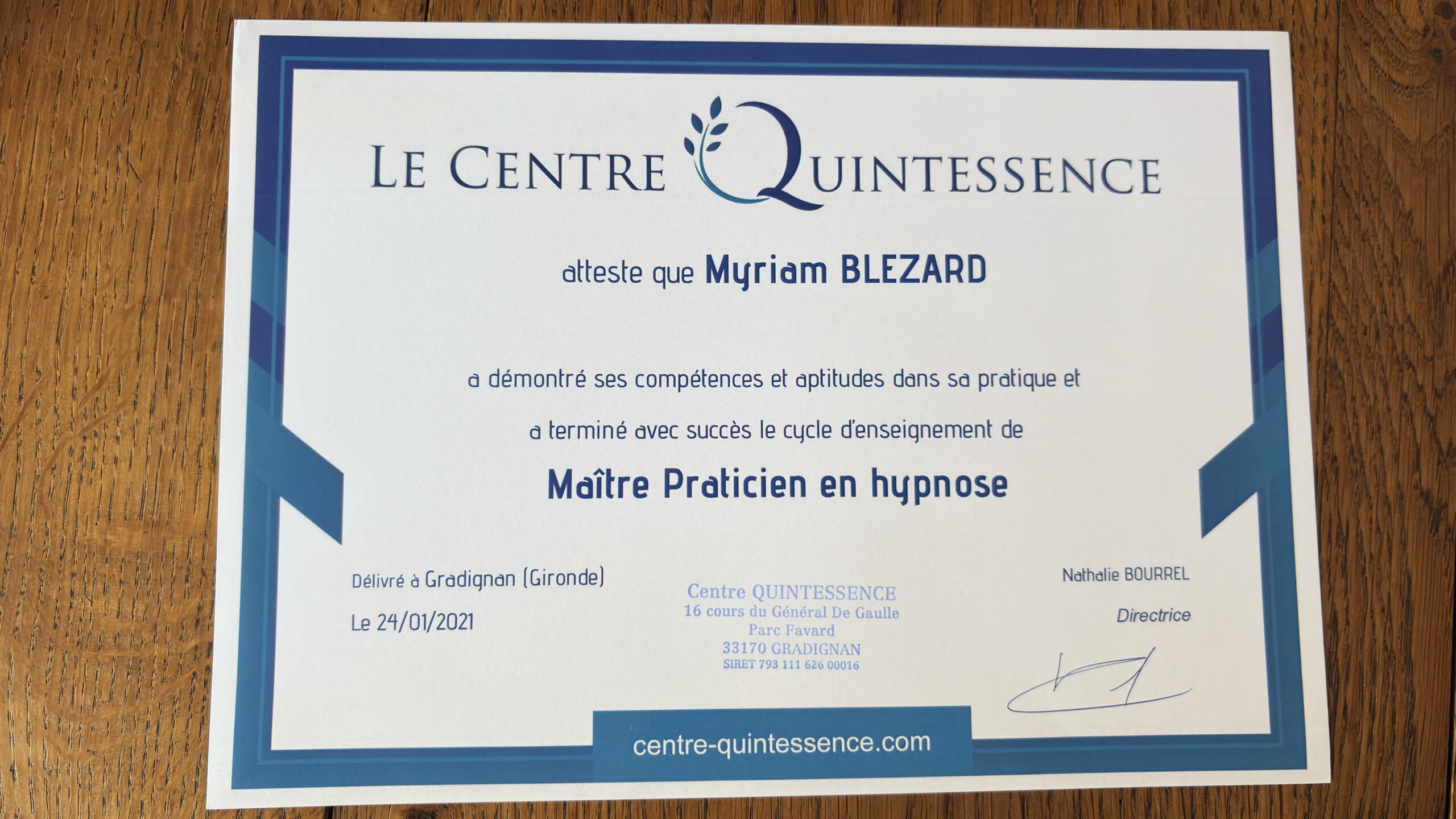 Cabinet d'hypnose de Myriam Blezard à Pessac