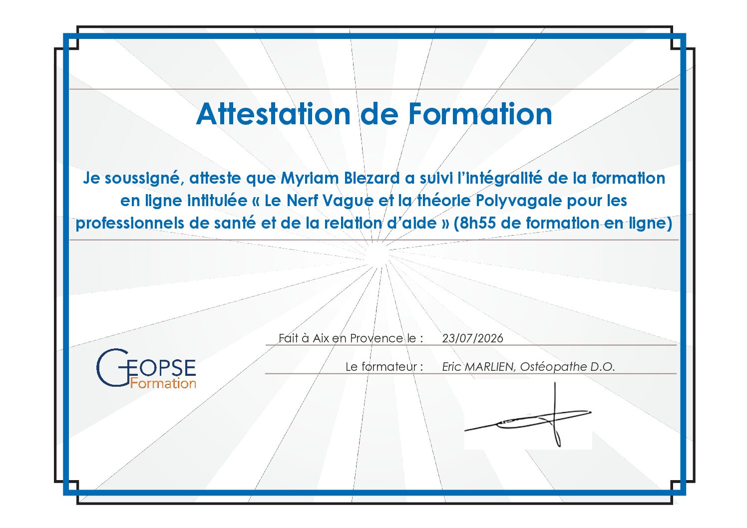 Hypnose en pleine nature avec Myriam Blezard à Pessac